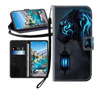 Sunrive Case compatible with Gigaset GS6/Gigaset GS6 pro, PU Leather Phone Holster Case Card Slot Flip Wallet Stand Function gel magnetic Protective Skin Cover (Black tiger B1)
