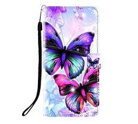 Sunrive Case compatible with Gigaset GS6/Gigaset GS6 pro, PU Leather Phone Holster Case Card Slot Flip Wallet Stand Function gel magnetic Protective Skin Cover (Q butterfly)