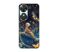 Sunrive Case compatible with Honor Play 10C, Ultra Slim Transparent Soft Premium TPU Silicone Back Rubber Bumper Protector Patterns Cover(Titanic Whale)