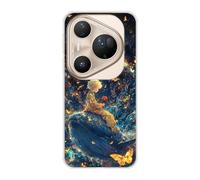 Sunrive Case compatible with Huawei Pura 80 Ultra, Ultra Slim Transparent Soft Premium TPU Silicone Back Rubber Bumper Protector Patterns Cover(Titanic Whale)