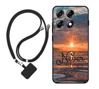 Sunrive Case compatible with Motorola Edge 70 Pro+/70 Pro Global, Ultra Slim matte Soft Premium TPU Back Rubber Bumper Protector Patterns Cover(The sea,sun,seagulls)+1 x Phone Lanyard