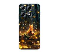 Sunrive Case compatible with Motorola Edge 70 Pro+/70 Pro Global, Ultra Slim Transparent Soft Premium TPU Silicone Back Rubber Bumper Protector Patterns Cover(Fox in the Jungle)