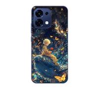 Sunrive Case compatible with Oppo A6 Pro 4G, Ultra Slim Transparent Soft Premium TPU Silicone Back Rubber Bumper Protector Patterns Cover(Titanic Whale)