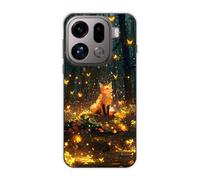 Sunrive Case compatible with Oppo Find X9 Pro, Ultra Slim Transparent Soft Premium TPU Silicone Back Rubber Bumper Protector Patterns Cover(Fox in the Jungle)