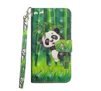 Sunrive Case compatible with Realme Note 80,Sunrive PU Leather Phone Holster Case Card Slot Flip Wallet Stand Function gel magnetic Protective Skin Cover (Panda 2)