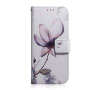 Sunrive Case compatible with TCL NXTpaper 70 Pro, PU Leather Phone Holster Case Card Slot Flip Wallet Stand Function gel magnetic Protective Skin Cover (T Magnolia)