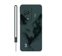 Sunrive Case compatible with Xiaomi Black Shark 5/5 Pro, Ultra Slim matte Soft Premium TPU Back Rubber Bumper Protector Patterns Cover(green)+1 x Phone Lanyard