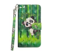 Sunrive Case compatible with ZTE Nubia S 5G,Sunrive PU Leather Phone Holster Case Card Slot Flip Wallet Stand Function gel magnetic Protective Skin Cover (Panda 2)