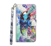 Sunrive Case For Huawei Nexus 6P, PU Leather Phone Holster Case Card Slot Flip Wallet Stand Function gel magnetic Protective Skin Cover (owl)
