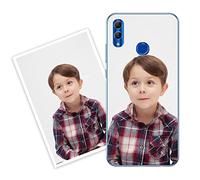 Sunrive Personalised Custom Case compatible with Honor 10 Lite/P Smart 2019, Soft TPU Clear Shock Absorbing Customised Cover with your own photo, image, Picture, or text Make Your Own Case