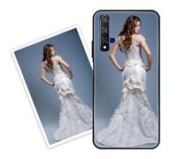 Sunrive Personalised Custom Case compatible with Honor 20/Huawei Nova 5T, Customised with your own photo, image, Picture, or text Make Your Own Case, (PC Bumper + Acrylic Back) black