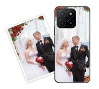 Sunrive Personalised Custom Case compatible with Honor 400 Smart 5G/X7d 4G/5G, Customised with your own photo, image, Picture, or text Make Your Own Case, (PC Bumper + Acrylic Back) black