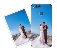 Sunrive Personalised Custom Case compatible with Honor 7X, Soft TPU Clear Shock Absorbing Customised Cover with your own photo, image, Picture, or text Make Your Own Case