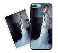 Sunrive Personalised Custom Case compatible with Honor 9 Lite, Customised with your own photo, image, Picture, or text Make Your Own Case, (Soft TPU Bumper + Tempered Glass Film Back)