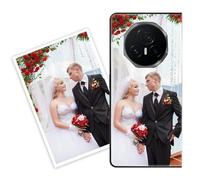 Sunrive Personalised Custom Case compatible with HONOR Magic V3, Customised with your own photo, image, Picture, or text Make Your Own Case, (Soft TPU Bumper + Acrylic Back) black