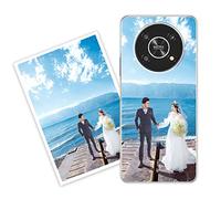 Sunrive Personalised Custom Case compatible with Honor Magic4 Lite, Soft TPU Clear Shock Absorbing Customised Cover with your own photo, image, Picture, or text Make Your Own Case