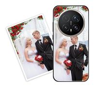 Sunrive Personalised Custom Case compatible with Honor Magic8 Pro, Customised with your own photo, image, Picture, or text Make Your Own Case, (PC Bumper + Acrylic Back) black