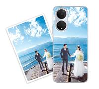 Sunrive Personalised Custom Case compatible with Honor X7, Soft TPU Clear Shock Absorbing Customised Cover with your own photo, image, Picture, or text Make Your Own Case