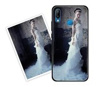 Sunrive Personalised Custom Case compatible with Huawei P20 Lite/nova 3e, Customised with your own photo, image, Picture, or text Make Your Own Case, (PC Bumper + Acrylic Back) black