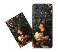 Sunrive Personalised Custom Case compatible with Motorola Edge 50 Pro, Soft TPU Clear Shock Absorbing Customised Cover with your own photo, image, Picture, or text Make Your Own Case