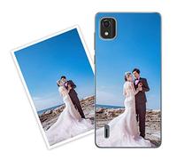 Sunrive Personalised Custom Case compatible with Nokia C2 2nd Edition, Soft TPU Clear Shock Absorbing Customised Cover with your own photo, image, Picture, or text Make Your Own Case