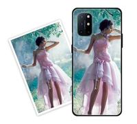 Sunrive Personalised Custom Case compatible with Oneplus 8T/8T+ 5G, Customised with your own photo, image, Picture, or text Make Your Own Case, (PC Bumper + Acrylic Back) black