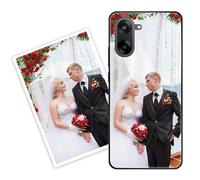 Sunrive Personalised Custom Case compatible with OnePlus Ace 5 Racing/OnePlus Nord CE5 5G, Customised with your own photo, image, Picture, or text Make Your Own Case, (PC Bumper + Acrylic Back) black
