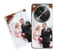 Sunrive Personalised Custom Case compatible with OPPO Find N3/OnePlus Open, Customised with your own photo, image, Picture, or text Make Your Own Case, (Soft TPU Bumper + Acrylic Back) black