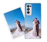 Sunrive Personalised Custom Case compatible with OPPO Find X3 Neo 5G, Soft TPU Clear Shock Absorbing Customised Cover with your own photo, image, Picture, or text Make Your Own Case