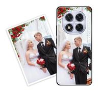 Sunrive Personalised Custom Case compatible with Redmi Note 14 Pro 5G/Xiaomi Poco X7, Customised with your own photo, image, Picture, or text Make Your Own Case, (PC Bumper + Acrylic Back) black