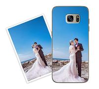 Sunrive Personalised Custom Case compatible with Samsung Galaxy S7 EDGE, Soft TPU Clear Shock Absorbing Customised Cover with your own photo, image, Picture, or text Make Your Own Case