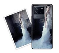Sunrive Personalised Custom Case compatible with Vivo Iqoo Neo6/Neo6SE/vivo T2, Customised with your own photo, image, Picture, or text Make Your Own Case, (PC Bumper + Acrylic Back) black
