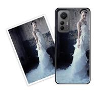 Sunrive Personalised Custom Case compatible with Xiaomi 12 Lite, Customised with your own photo, image, Picture, or text Make Your Own Case, (PC Bumper + Acrylic Back) black