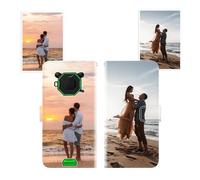 Sunrive Personalised Custom PU Leather Phone Case compatible with Blackview BV6200 PRO,Customised Cover with your own photo,image,Picture,or text Make Your Own Case + Phone Lanyard
