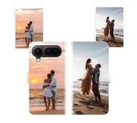 Sunrive Personalised Custom PU Leather Phone Case compatible with Honor Magic8 Pro Air,Customised Cover with your own photo,image,Picture,or text Make Your Own Case + Phone Lanyard