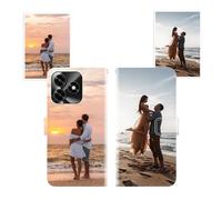 Sunrive Personalised Custom PU Leather Phone Case compatible with Honor Play 10A 5G,Customised Cover with your own photo,image,Picture,or text Make Your Own Case + Phone Lanyard