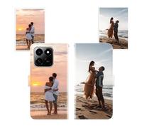 Sunrive Personalised Custom PU Leather Phone Case compatible with Honor Play 10T,Customised Cover with your own photo,image,Picture,or text Make Your Own Case + Phone Lanyard