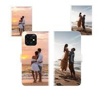 Sunrive Personalised Custom PU Leather Phone Case compatible with UMIDIGI G5A,Customised Cover with your own photo,image,Picture,or text Make Your Own Case + Phone Lanyard