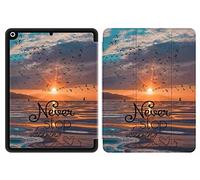 Sunrive PU Leather Tablet Case compatible with iPad Mini 5. Generation 7.9" 2019/iPad Mini 4 2015,it designed with tri-fold stand Shockproof Tablet Cover, Auto Wake/Sleep -The sea,sun,seagulls