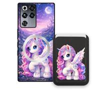 Sunrive Wallet Phone Case for Nubia Red Magic 11 Pro+, with Magnetic Detachable Card Holder, Cute Card Wallet Case with Kickstand for Video, Shockproof Protective Case with Card Slot Holder - Unicorn