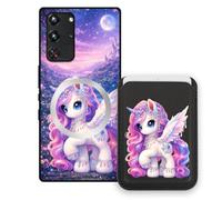 Sunrive Wallet Phone Case for Nubia RedMagic 10S Pro, with Magnetic Detachable Card Holder, Cute Card Wallet Case with Kickstand for Video, Shockproof Protective Case with Card Slot Holder - Unicorn
