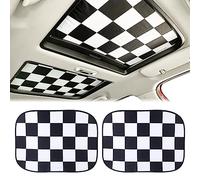 Sunroof Sunshade Foldable Anti-UV UV Sun Protector Shade Heat Insulation Reflector, Car Gadgets Accessories for Mini Cooper R50 R52 R55 R56 R60 F54 F55 F56 F60 Countryman Clubman (Check)