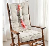 SUNROX Memory Foam Jumbo Rocking Chair Cushions FadeShield Water Resistant Non Slip Durable Tufted Pads Set of Seat & Back Cushion with Ties for Ind