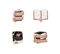 Sunruchao Book Lovers Gift Set - Enamel Pins, Brooches, Badges & Backpack Clothing Decoration