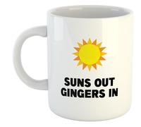 Suns Out Gingers in | Novelty Gift Idea Cup Tea Coffee | 11oz White Mug