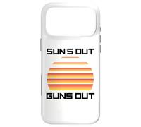 Sun's Out Guns Out, Summer, Silly, Cartoon, Funny, Muscle Case for iPhone 17 Pro Max