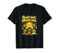 Suns Out Plants Out Cottagecore Plant Parent Design T-Shirt