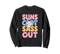 Suns Out Sass Out Cute Unicorn Summer Vibes Sweatshirt