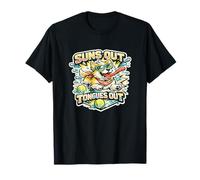 Suns Out Tongues Out Summer Dog Pool Design T-Shirt