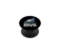 Sun's Out Watts Up Funny Solar Energy Panel Renewable PopSockets Adhesive PopGrip